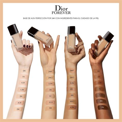 tonos de base dior forever|dior forever matte.